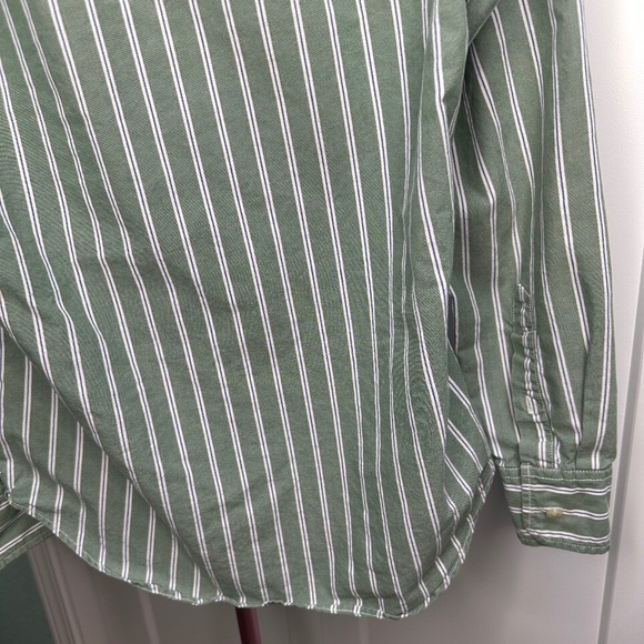 American Eagle men’s button-down green and white stripes XS vintage fit - Picture 5 of 5